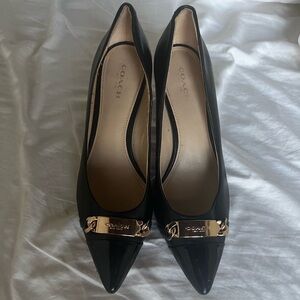 Coach patent leather black pumps size 7